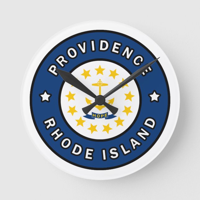 Providence Rhode Island Runde Wanduhr (Vorderseite)