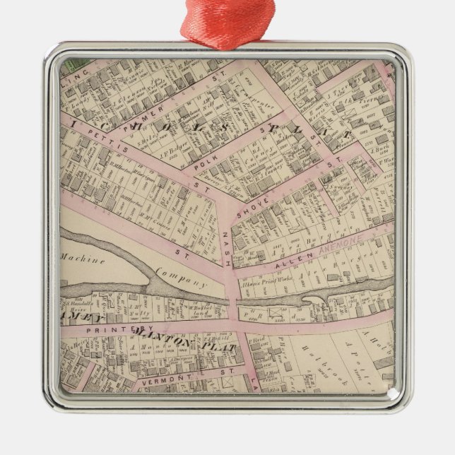 Providence Rhode Island Silbernes Ornament (Vorne)