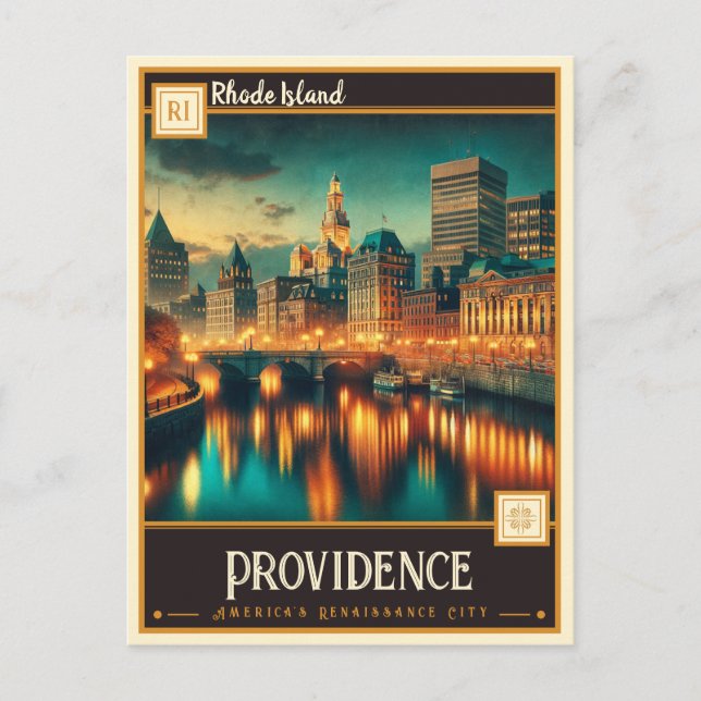 Providence, Rhode Island | VINTAG Postkarte (Vorderseite)