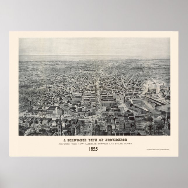 Providence, RI Panoramic Map - 1894 Poster (Vorne)