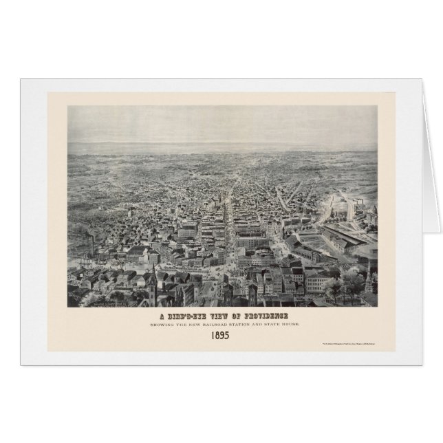 Providence, RI panoramische Karte - 1894 (Vorderseite (Horizontal))