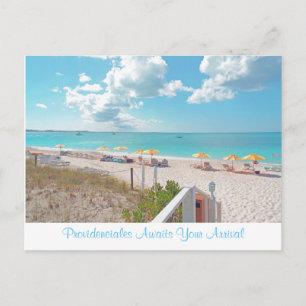 "PROVIDENCIALES ERWARTET IHRE ANKUNFT" POSTCARD POSTKARTE