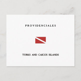Providenciales Turks and Caicos Islands Scuba Dive Postkarte