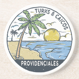 Providenciales Turks- und Caicos-Inseln Vintage Getränkeuntersetzer