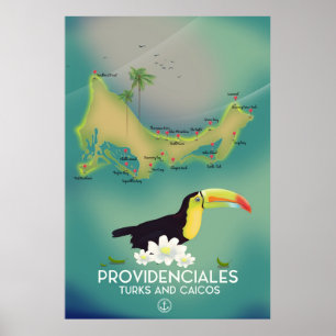 Providenciales turks und caicos poster