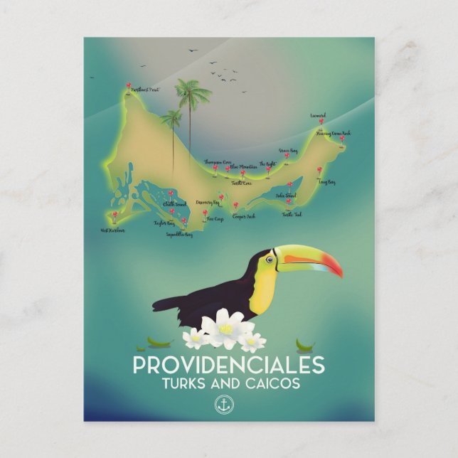 Providenciales turks und caicos postkarte (Vorderseite)