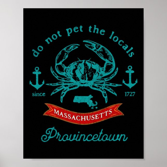 Provincetown Cape Cod M Krabbenfischen Urlaubsande Poster (Vorne)