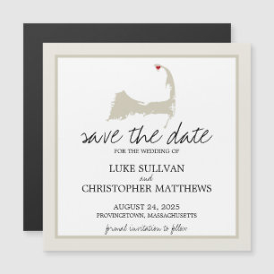 Provincetown Cape Cod Wedding Save the Date Magneteinladung