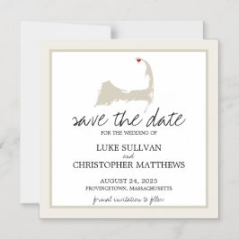 Provincetown Cape Cod Wedding Save the Date Magneteinladung