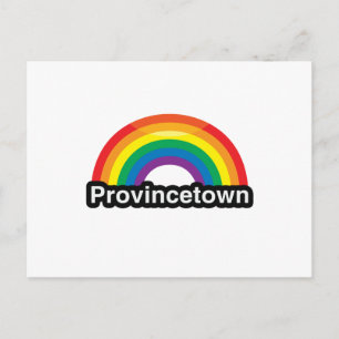 PROVINCETOWN LGBT PRIDE RAINBOW -.pnng Postkarte