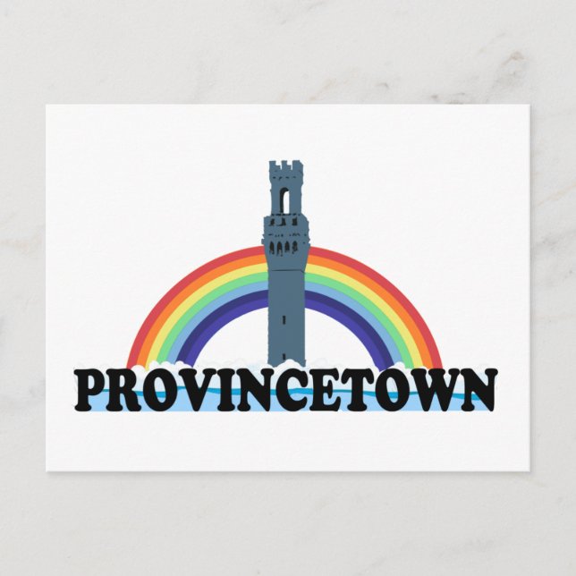 Provincetown "Lighthouse" Design. Postkarte (Vorderseite)