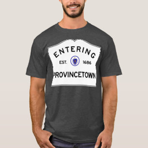 Provincetown Massachusetts Road Sign T-Shirt