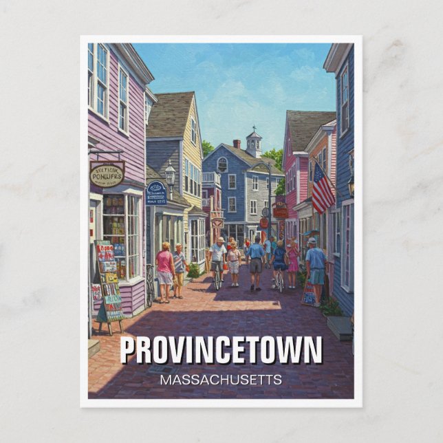 Provincetown Massachusetts Travel Postkarte (Vorderseite)