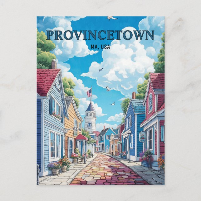 Provincetown Massachusetts USA Travel Postkarte (Vorderseite)