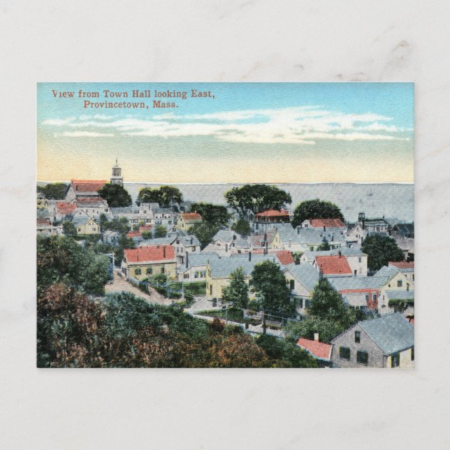 Provincetown, Massachusetts, Vogelauge, Vintag Postkarte (Vorderseite)