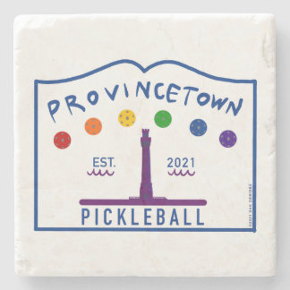 Provincetown Pickleball Stone Untersetzer v1