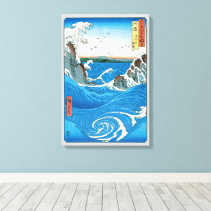 Provinz Awa, Naruto Whirlpools von Ando Hiroshige Leinwanddruck