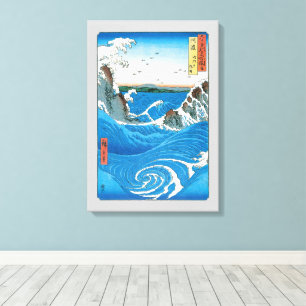 Provinz Awa, Naruto Whirlpools von Ando Hiroshige Leinwanddruck