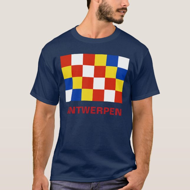 Provinz Belgien FlaggeAntwerpen Anvers Antwerpen T-Shirt (Vorderseite)