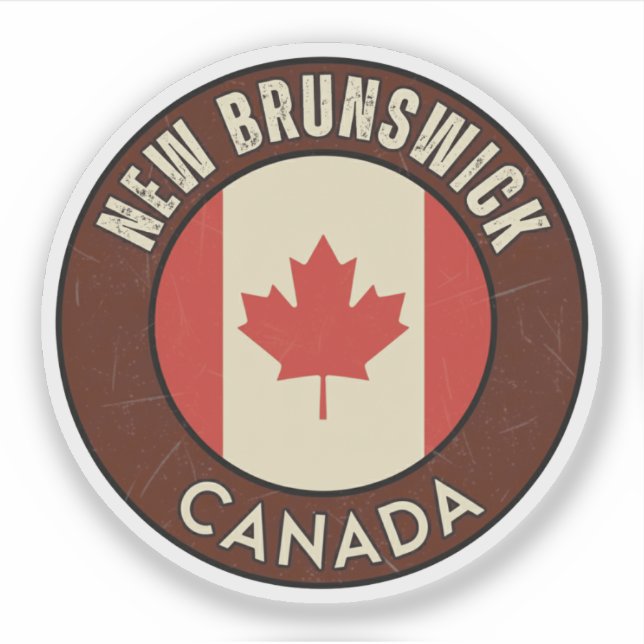 Provinz New Brunswick Kanada Aufkleber (Vorderseite)
