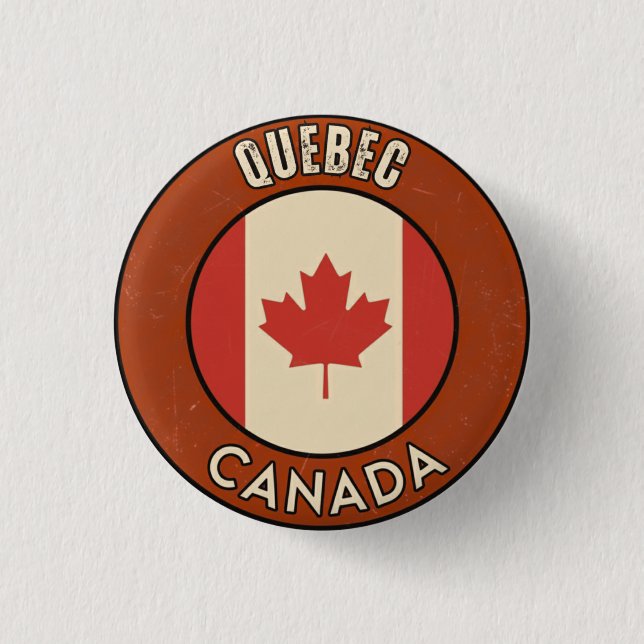 Provinz Quebec Kanada Button (Vorderseite)