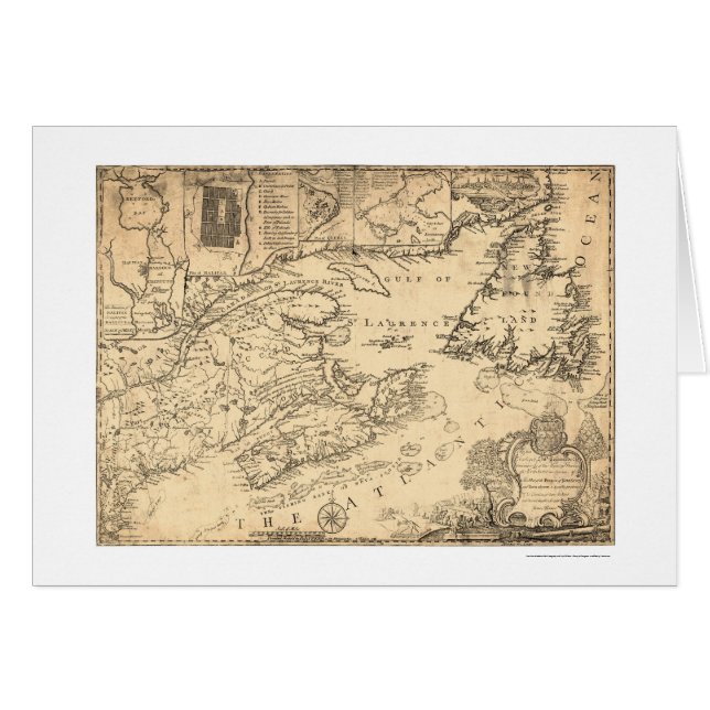 Provinz von Karte 1776 Neuschottlands Kanada (Vorderseite (Horizontal))