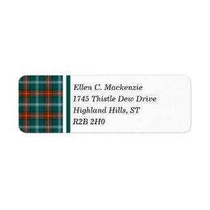 Provinz von Manitoba Kanada Tartan