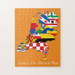Provinzen der Niederlande Flags Map Educational Puzzle
