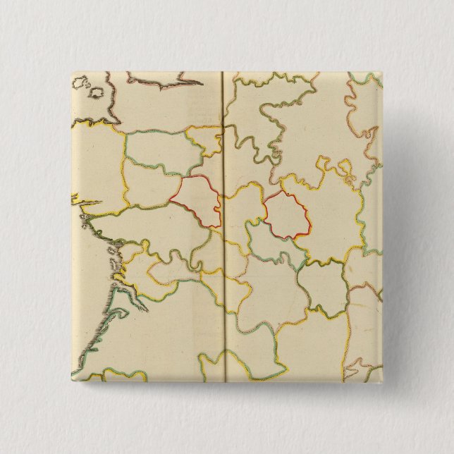 Provinzen, Kontur Frankreich Button (Vorderseite)