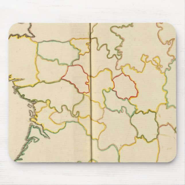 Provinzen, Kontur Frankreich Mousepad (Vorne)