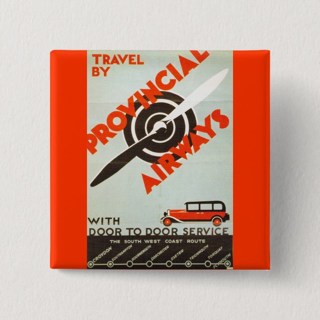 Provinzfluggesellschaften Button (Vorderseite)