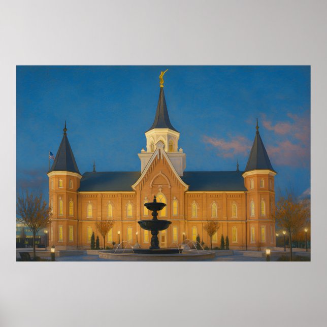 Provo City Centre Temple Painting™ LDS Art Poster (Vorne)
