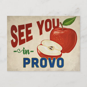 Provo Utah Apple - Vintage Travel Postkarte
