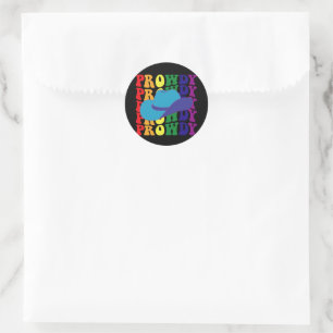 Prowdy Rodeo Howdy Cowboy Cowgirl LGBTQ Western Runder Aufkleber