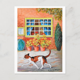 Prowling Cat, Louis Wain Postkarte