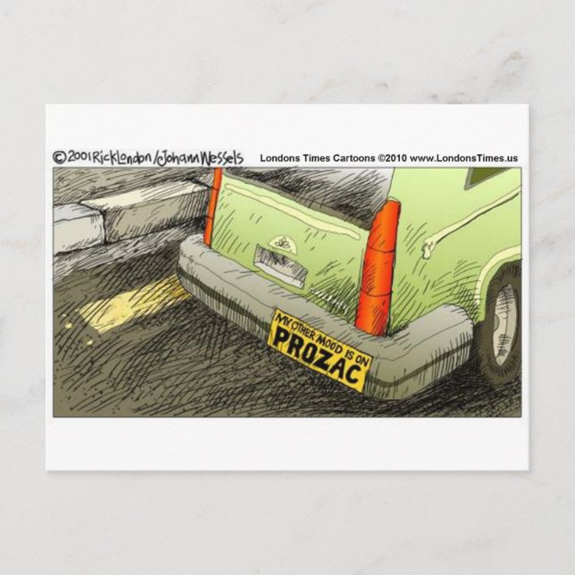 Prozac Autoaufkleber Funny T-Shirts Karten und Ges (Vorderseite)