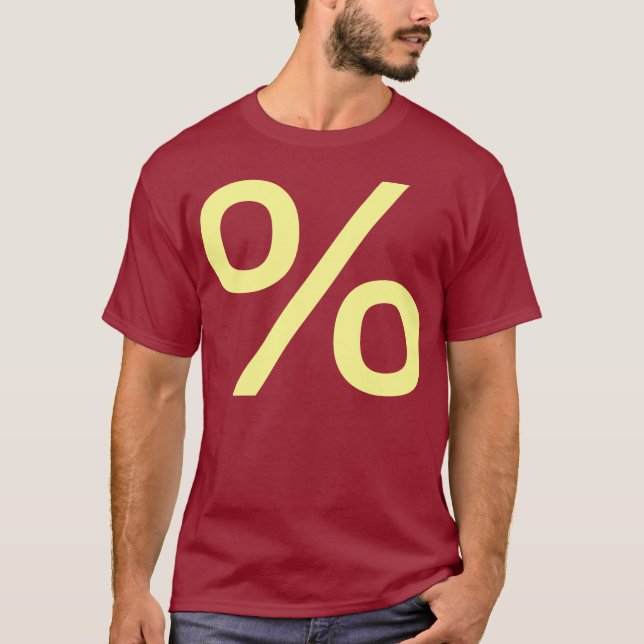 Prozent - blassgelb T-Shirt (Vorderseite)