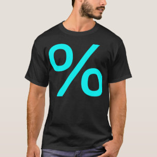 Prozent - Cyan T-Shirt