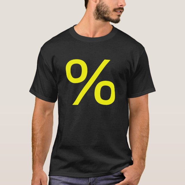 Prozent (klein) - gelb T-Shirt (Vorderseite)