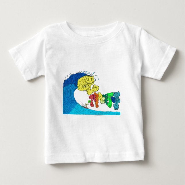 prozentuales Surfen Baby T-shirt (Vorderseite)