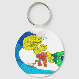 prozentuales Surfen Schlüsselanhänger