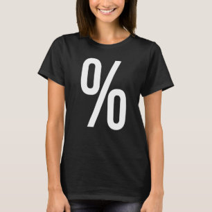 Prozentzeichen Prozentssymbol Verhältnis Satzzeich T-Shirt