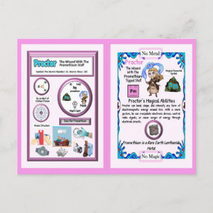 Prozessassistent - Promethium-Element Postkarte