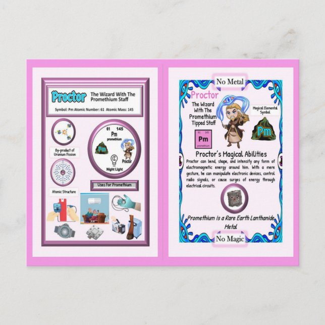 Prozessassistent - Promethium-Element Postkarte (Vorderseite)
