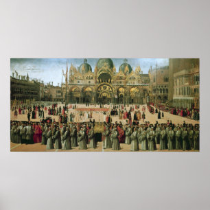 Prozession am Markusplatz, 1496 Poster