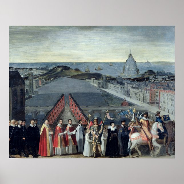 Prozession der Bruderschaft Saint-Michel Poster (Vorne)