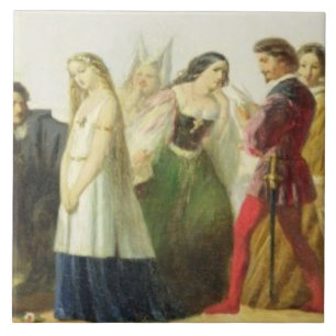 Prozession der Charaktere von Shakespeare (Öl an Fliese