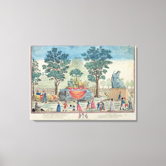 Prozession des Landwirtschafts-Chariot Leinwanddruck (Vorderseite)