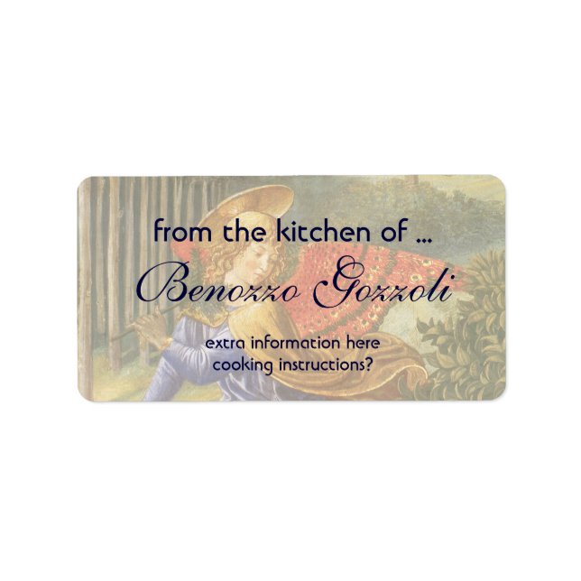 Prozession des Magi-Engels von Benozzo Gozzoli Adressaufkleber (Vorne)