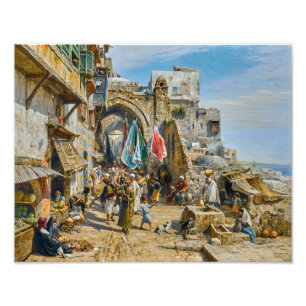 Prozession in Jaffa   Gustav Bauernfeind   Fotodruck